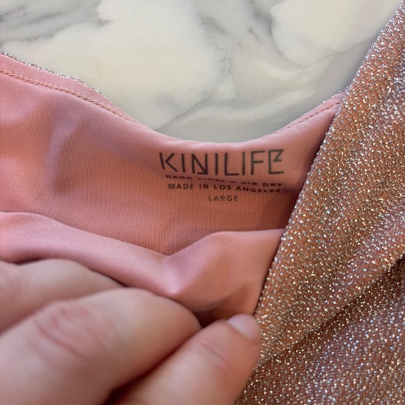 Kinilife Pink Glimmer Curve Brief Swim Bottom - Picture 4 of 5